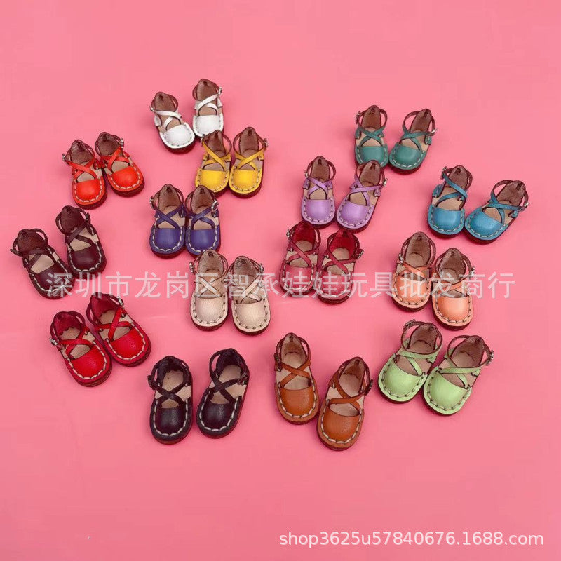 OB11 OB24 Doll Shoes Miniature PU Leather Shoes for BJD Dolls