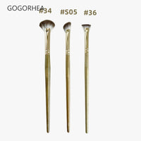 GOGORHEA Multi-functional Fan Eyelash, Eyebrow, Eyeshadow, and Contour Brush Set