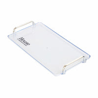 Nordic Luxury Rectangular Letter Tray for Living Room Coffee Table, Transparent Storage and Decorative Tray