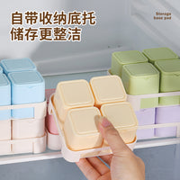 Baby Food Freezer Tray Silicone Individual Compartment Ice Cube Mold for Purees and Soups, Steamable Storage Container