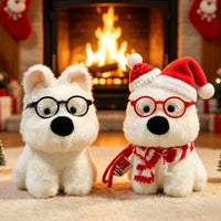 Cute West Highland White Terrier Plush Keychain Bag Charm for Girls, Birthday & Valentine's Day Gift