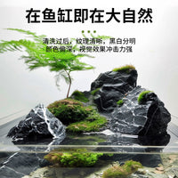 Natural Aquascape Stone for Fish Tank Decoration, Acid-Washed Qinglong Stone & Layered Stone
