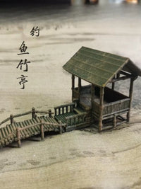 Chinese Ancient Architecture Pavilion Miniature Ornament for Micro Landscape Aquarium Decor