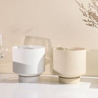 Modern Nordic Ceramic Planter Pot with Saucer for Indoor Plants & Succulents