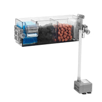 YEE Mini Aquarium Hang-On Filter with Water Pump and Filter Media for Small Fish Tanks
