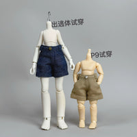 BJD Doll Denim Shorts for A Si 3, 1/3, 1/12, and Other Doll Sizes