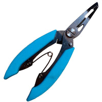Fishing Pliers with Rubber Handle, Braided Line Cutter, Lure Pliers, Various Colors
