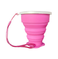 Collapsible Silicone Travel Cup - Portable Outdoor Sports Water Bottle & Mouthwash Cup