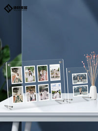 Acrylic Photo Frame Display Board for Instax Mini 3-inch Photos with Stand