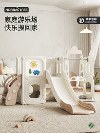Habitree Kids Indoor Slide and Swing Set with Climbing Frame and Drawing Board