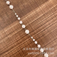 DIY Imitation Pearl Chain for Jewelry Making and Garment Embellishment, 3-8mm Graduated Faux Pearls