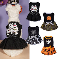 Halloween Pet Costume Dress for Dogs - Pumpkin, Skull, Witch, Spider Designs