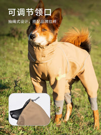 BlackDoggy Rock Warm Hard Shell Four-Legged Outdoor Dog Jacket with Fleece Lining for Winter Snow