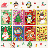 Christmas DIY Sticker Set for Kids, Educational Craft Stickers for Holiday Decoration and Creative Play