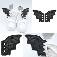 Halloween Black Bat Wing Shoe Clips Boot Straps DIY Vampire Decoration Accessories