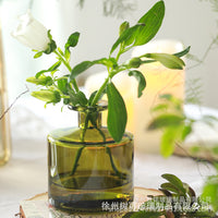 European Style Embossed Mini Glass Vase Set for Home Decor