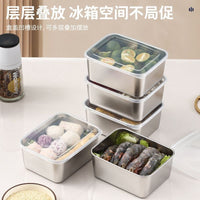 Stainless Steel Food Storage Container with Lid for Refrigerator, Lunch Box, Bento, Picnic