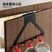 Over-the-Door Hook Rack for Clothes and Bags, No-Drill Strong Adhesive