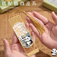 Panda Metal Tassel Bookmark Gift Set for Students and Souvenirs