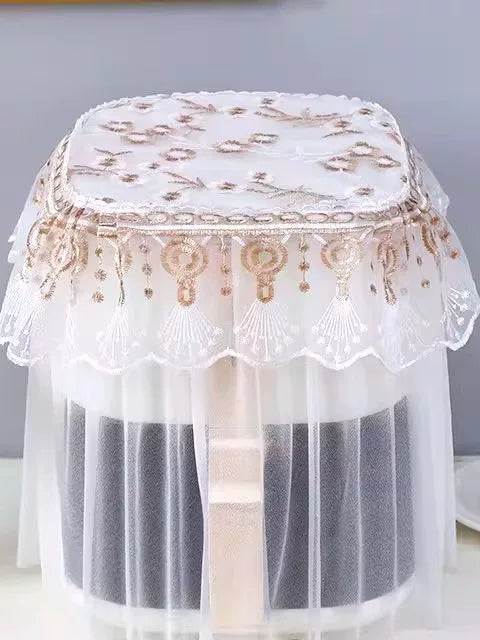 Universal Air Fryer Dust Cover Rice Cooker Kitchen Appliance Protector with Lace Trim