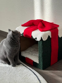 DIY Christmas Pet Bed Kit with Thickened Lambswool for Winter Warmth
