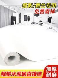 White PVC Waterproof Non-Slip Floor Mat for Commercial & Residential Use, Easy-Clean Large Area Carpet