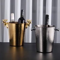 European Luxury Antler Champagne Ice Bucket for Wine and Bar, Thickened Metal Ice Bucket