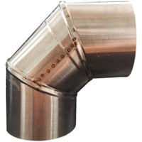 201 Stainless Steel Thickened Elbow Pipe for Wood Stoves and Fireplaces, 90-Degree Flue Exhaust Vent