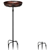 SDY Outdoor Metal Bird Bath Feeder for Garden Yard Lawn
