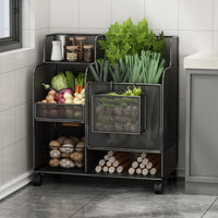 Multi-layer Rolling Kitchen Storage Rack for Vegetables and Fruits
