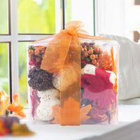 Autumn Harvest Maple Leaf Pumpkin Pinecone Wheat Sheaf Outdoor Decor Gift Box