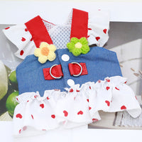Pet Dog Cat Harness Dress with Leash for Small to Medium Breeds