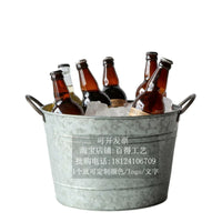 Galvanized Oval Beverage Tub Vintage Beer Ice Bucket