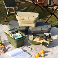 Foldable Picnic Basket Outdoor Camping Storage Box Portable Car Trunk Organizer