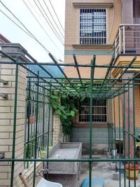 Heavy Duty Coated Steel Garden Arch Trellis for Climbing Plants, Vegetables, and Fruits
