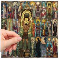 30 Pcs Stained Glass Tarot Card Bookmarks Vintage High-Value DIY Decorative Reading Markers