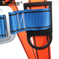 Full Body 5-Point Fall Protection Safety Harness with Double Hook Lanyard for High-Altitude Work