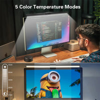RGB Ambient Monitor Light Bar with Asymmetric Illumination for Eye Protection
