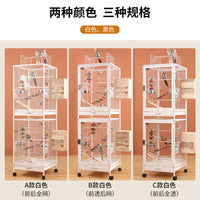 Double-Layer Transparent Acrylic Large Bird Cage Parrot Cage Luxury Villa for Budgies Cockatiels Breeding