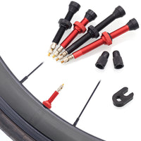 Tubeless Presta Valve Stems for Road and Mountain Bikes, Aluminum Alloy, 40/60mm