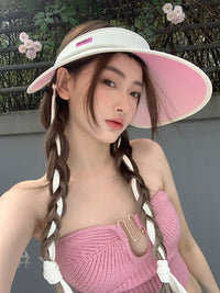 UV Protection Color-Changing Visor Sun Hat for Women - Full Face Coverage for Beach & Cycling