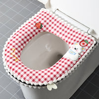 Toilet Seat Cushion, Thickened Waterproof Plush Toilet Seat Cover for Winter, All Seasons Universal