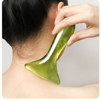Gua Sha Acupressure Massage Tool for Shoulder, Neck, Back, and Legs - Meridian Scraping and Lifting