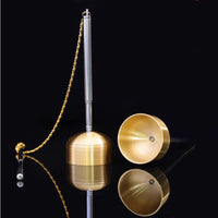 Retractable Buddhist Singing Bowl with Handle for Altar and Desktop Decor
