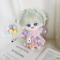 20cm Doll Clothes Set: Pleated Skirt, Headband & Bag for Cotton Dolls - Unicorn & Daisy Styles