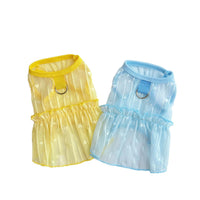 Pet Dog Cat Hollow Heart Dress Summer Breathable Sun Protection Apparel for Small to Medium Breeds