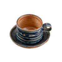 Japanese Style Ceramic Drip Coffee Mug with Saucer, Vintage Breakfast Cup, Minimalist Gift Box