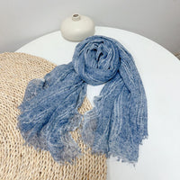 Korean Style Solid Color Lambswool Scarf for Women, Long Winter Warm Shawl and Neck Warmer