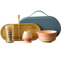 Japanese Matcha Tea Ceremony Set with Whisk and Bowl