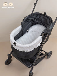Pet Stroller Cooling Mat Set with Magnetic Anti-Scratch Edge Pad and Ice Silk Liner